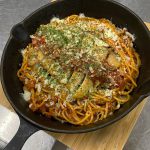 トマトパスタソース鉄板焼きパスタ